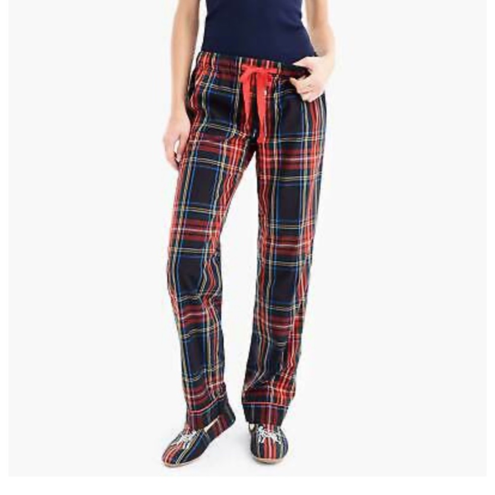 J CREW VINTAGE PAJAMA PANTS STEWART PLAID TARTAN